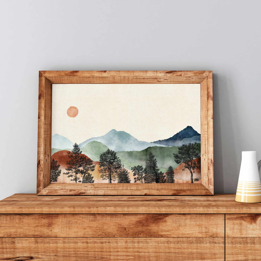 Printed Mountain Landscape Wall Art