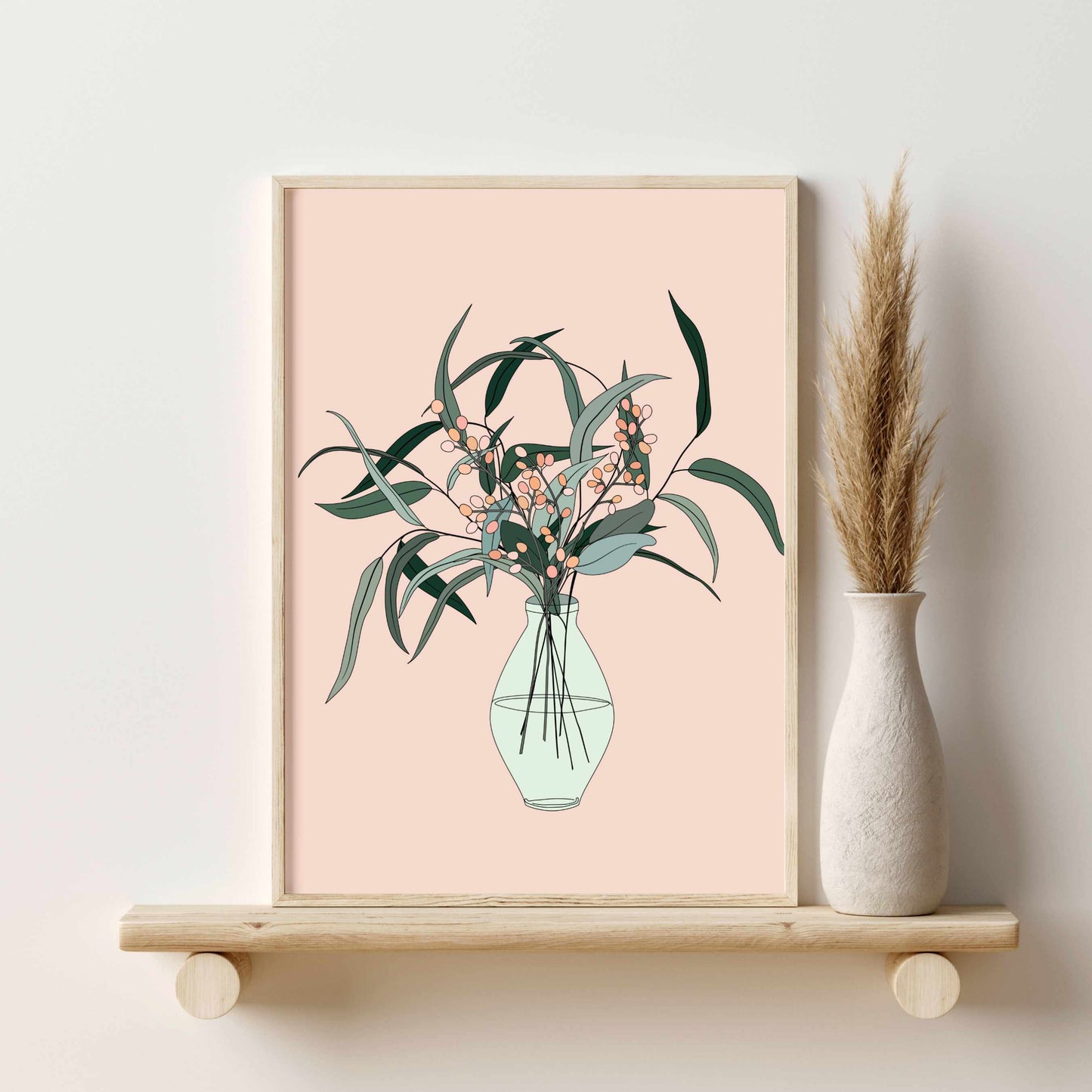 Printed Botanical Wall Art Set of 2
