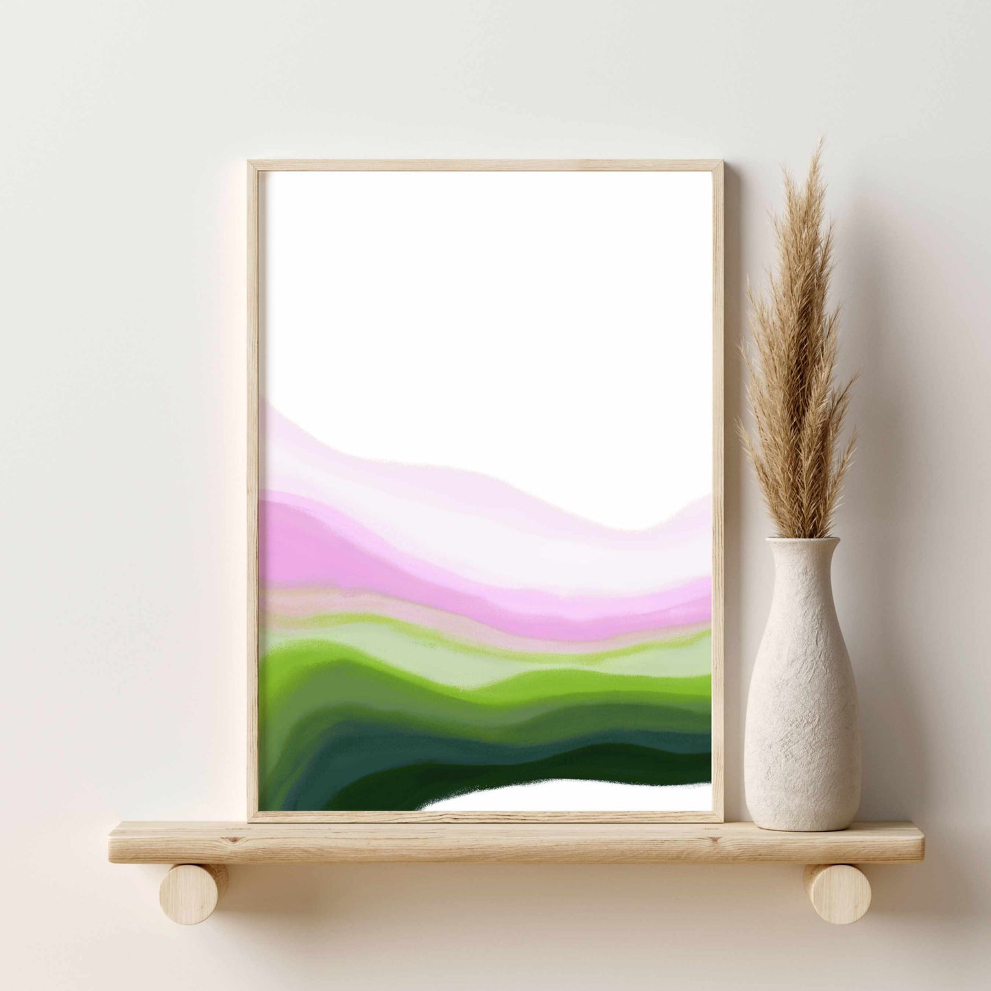 Printed 3 Piece Wall Art Neon Green Abstract Wall Art