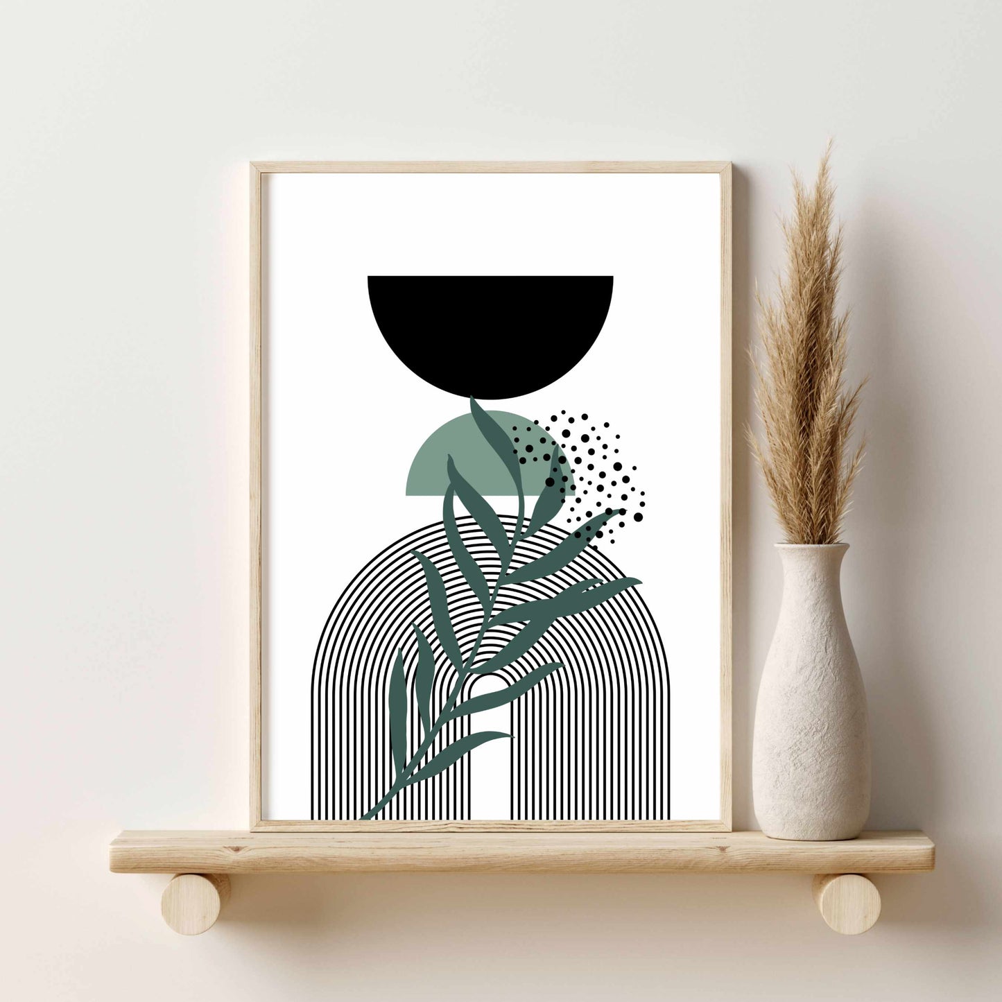 Printable Abstract Wall Art , Boho Wall Prints, Green Wall Art Set of 3