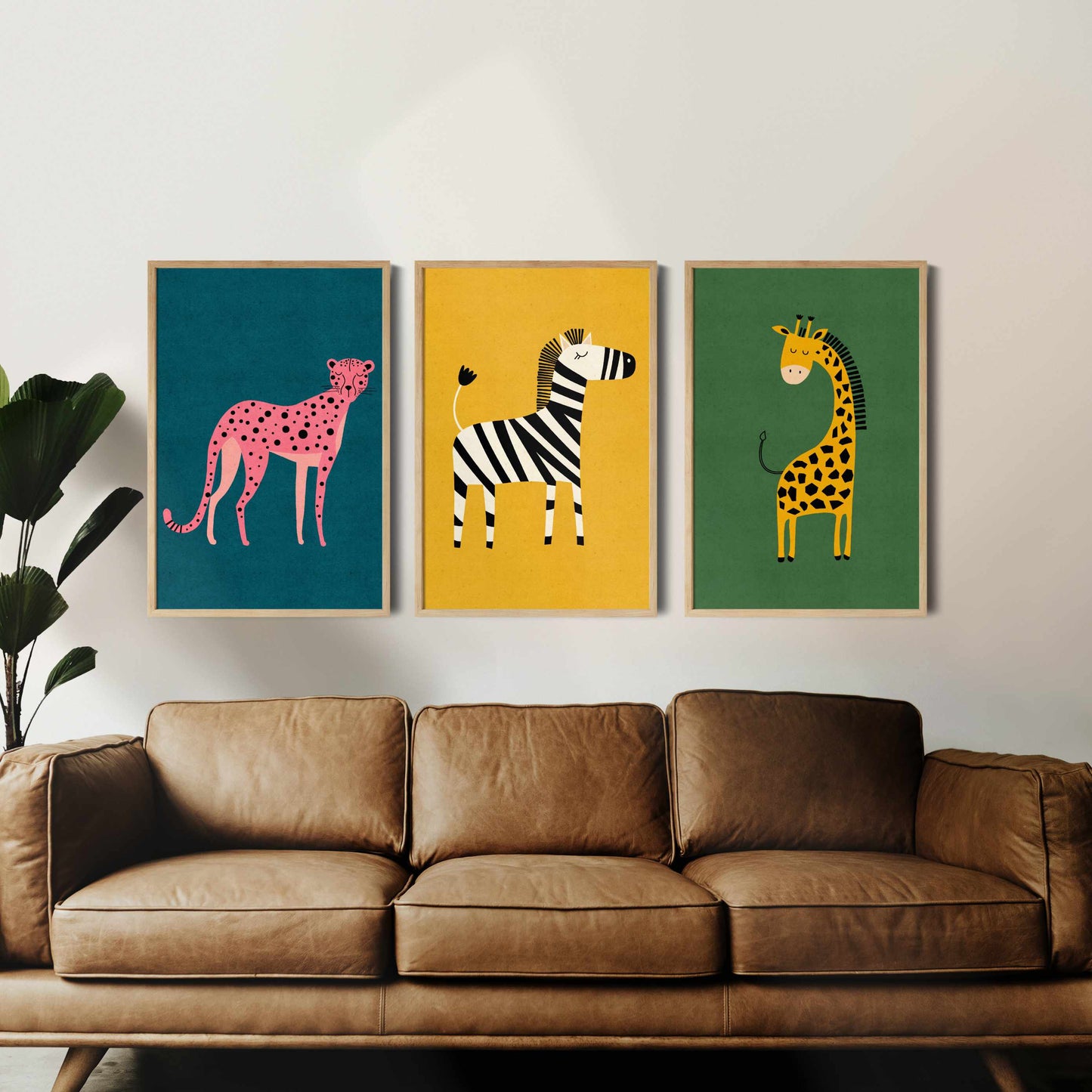 Printable Safari Nursery Wall Art , Kids Room Printable Set of 3