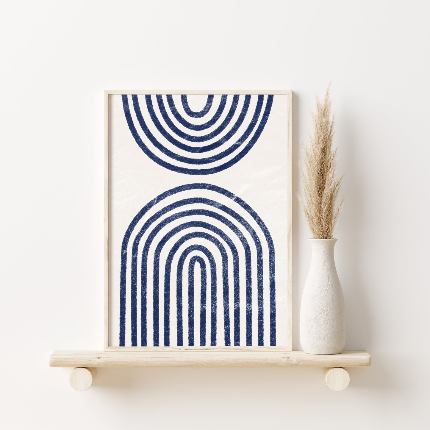 Printed Art Blue Boho Decor Gallery Wall Art Set
