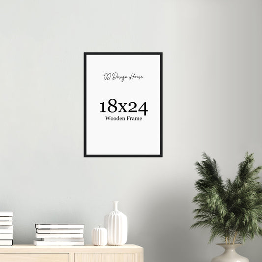 18x24 Inch Individual Black, White, or Natural Wood Color Wooden Frame