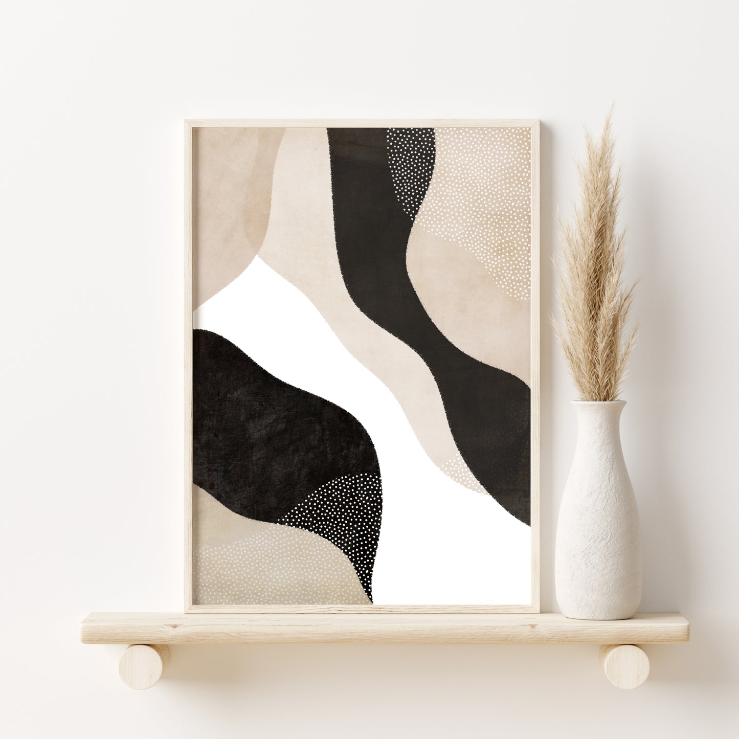 Printed Neutral Abstract Shapes Wall Art Set