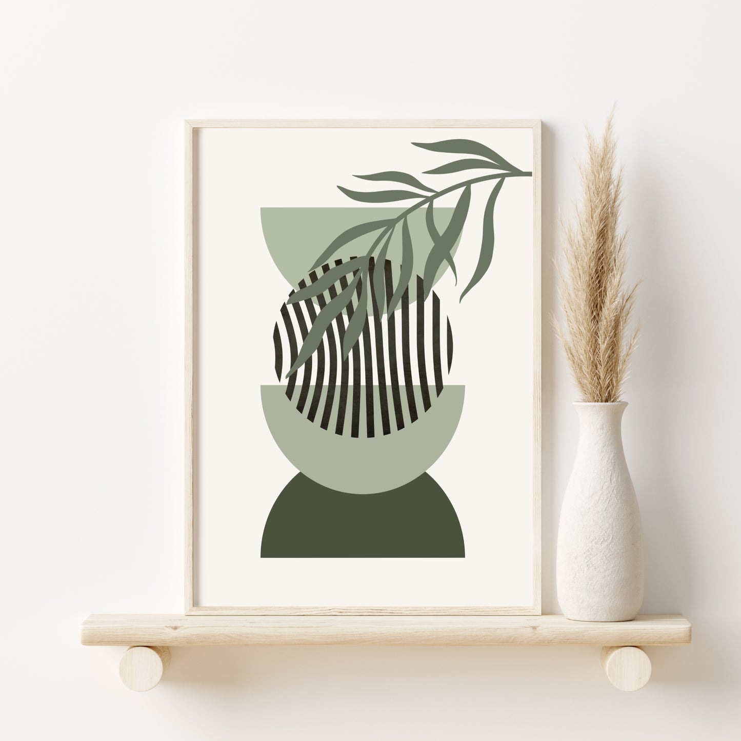 Printable Green Wall Art Set of 3 Prints