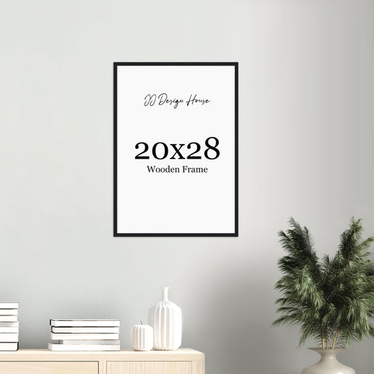 20x28 Inch Individual Black, White, or Natural Wood Color Wooden Frame