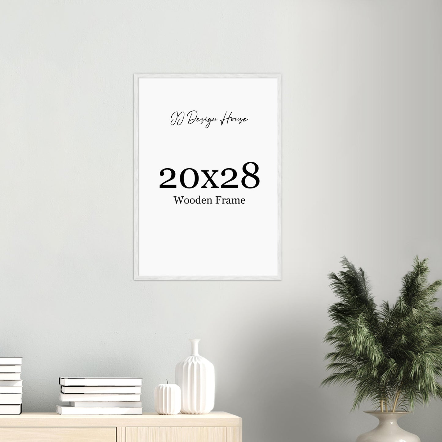 20x28 Inch Individual Black, White, or Natural Wood Color Wooden Frame