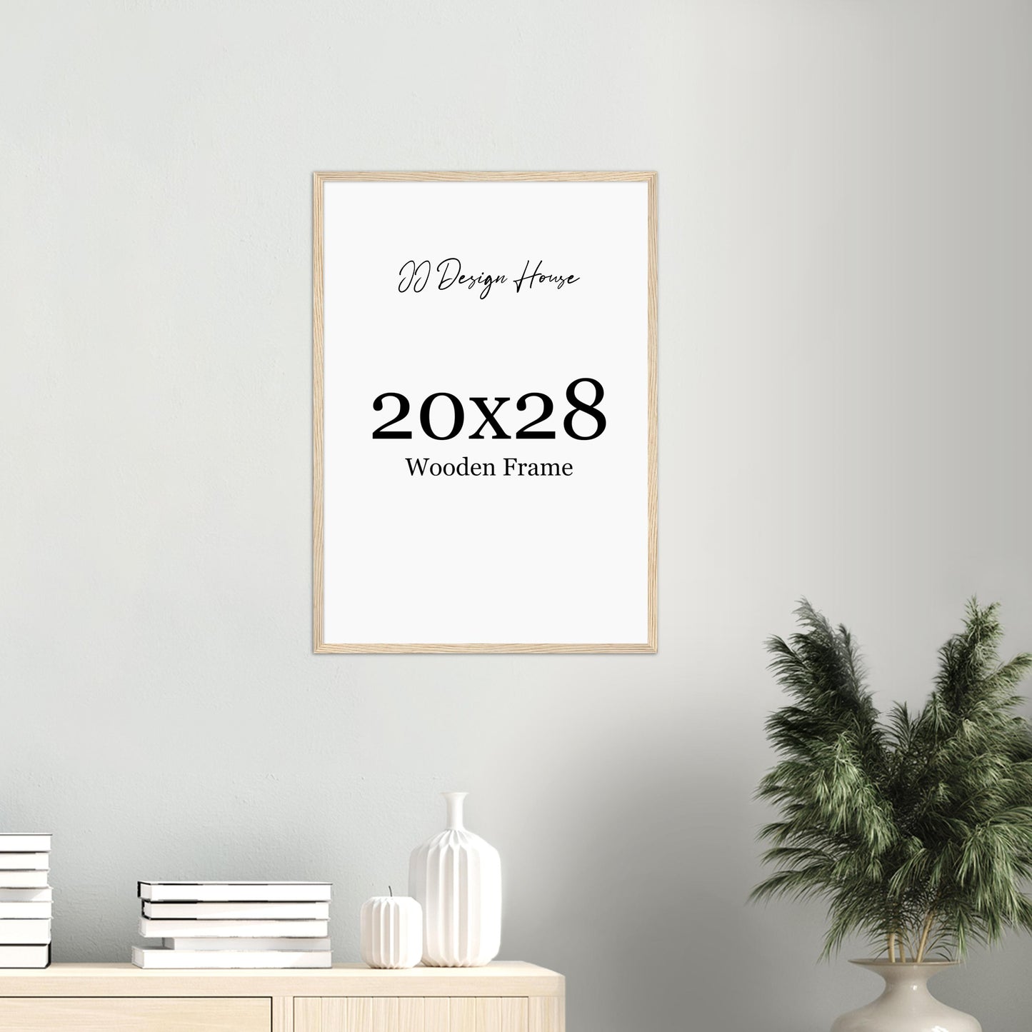 20x28 Inch Individual Black, White, or Natural Wood Color Wooden Frame