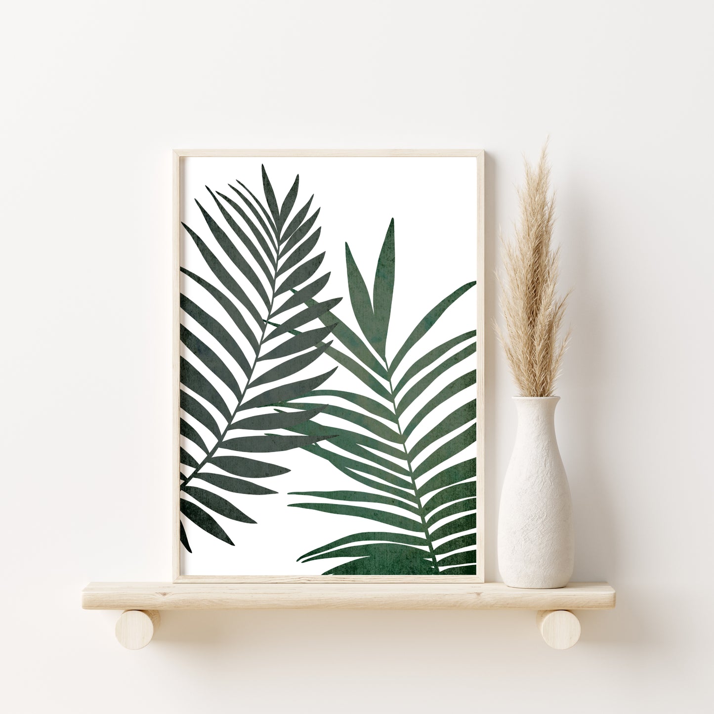 Printed Art Boho Grasses Home Decor Art Set