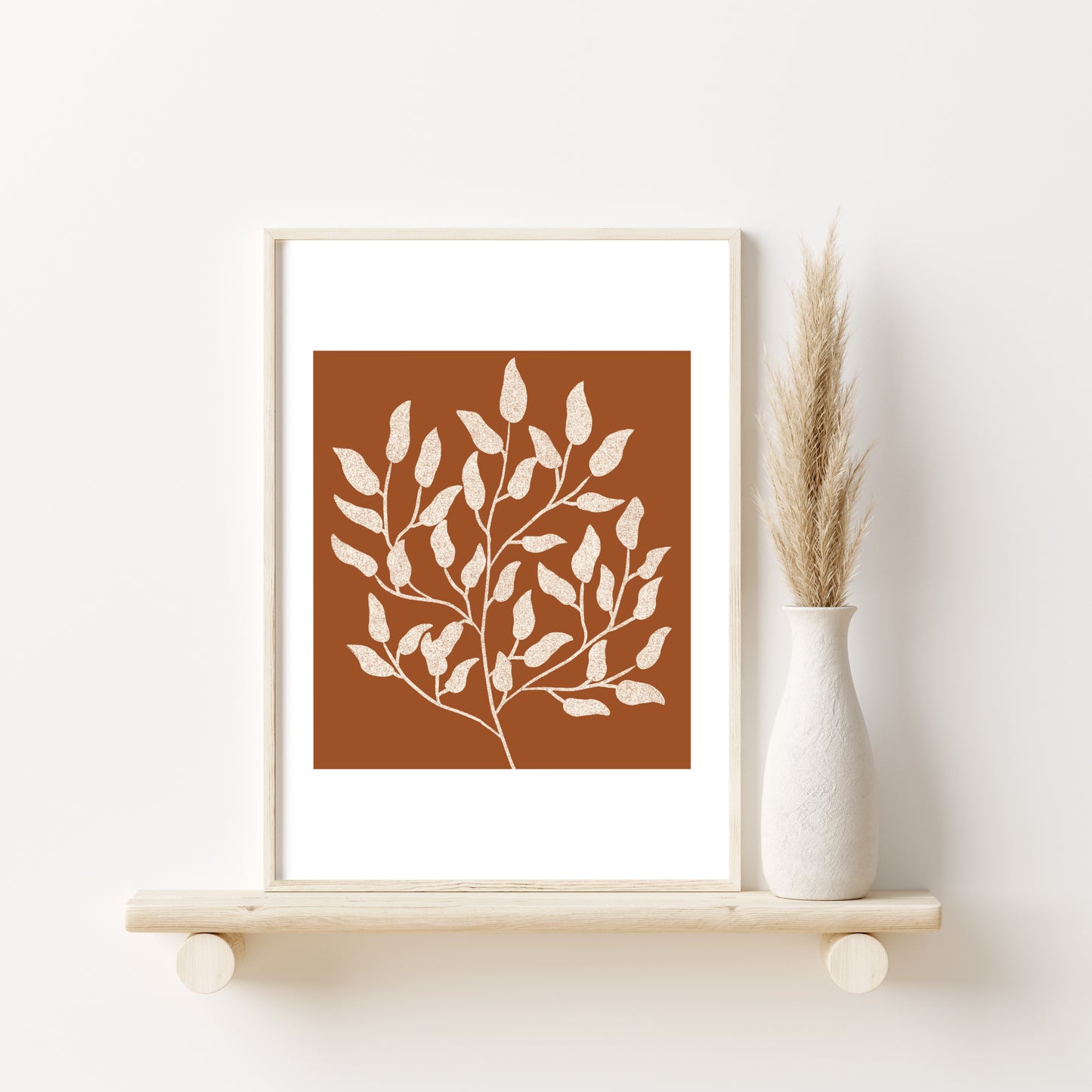 Printed Art Boho Grasses Home Decor Art Set