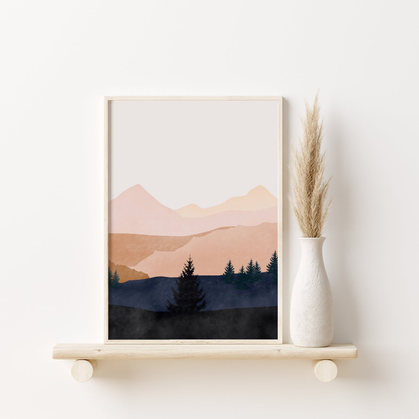 Printed Art Mountain Landscape Art Set