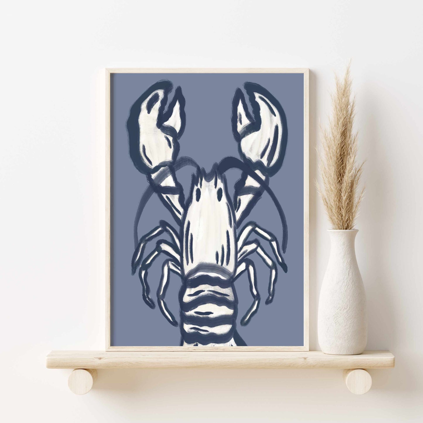 a picture of a crab on a shelf