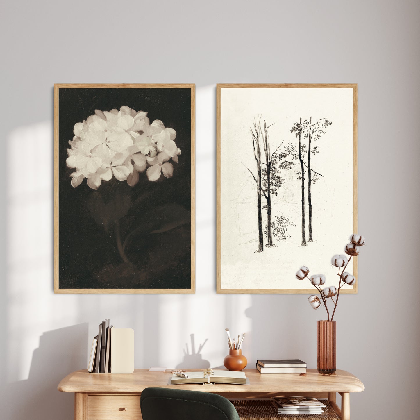 Printable Vintage Gallery Wall Print Set of 10 Green Wall Art