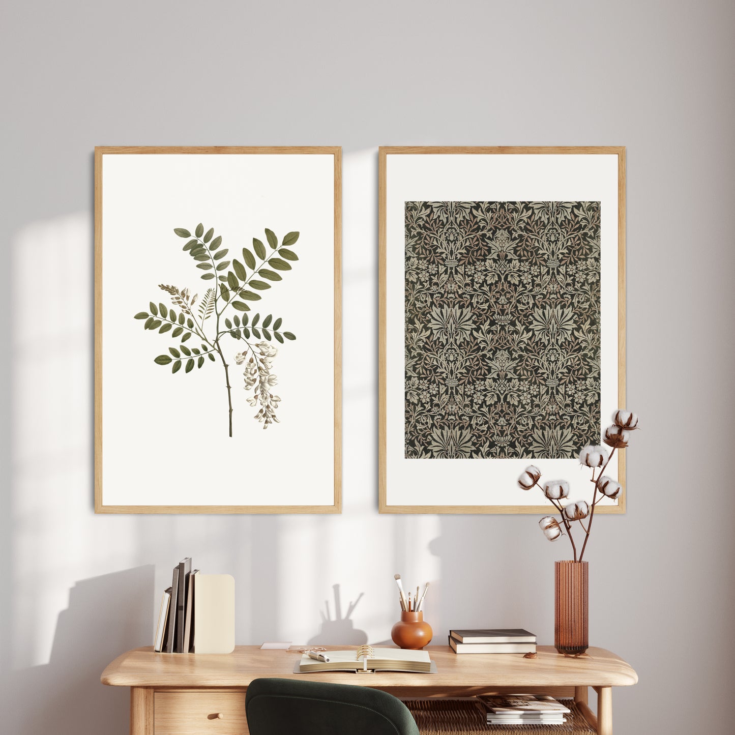 Printable Vintage Gallery Wall Print Set of 10 Green Wall Art
