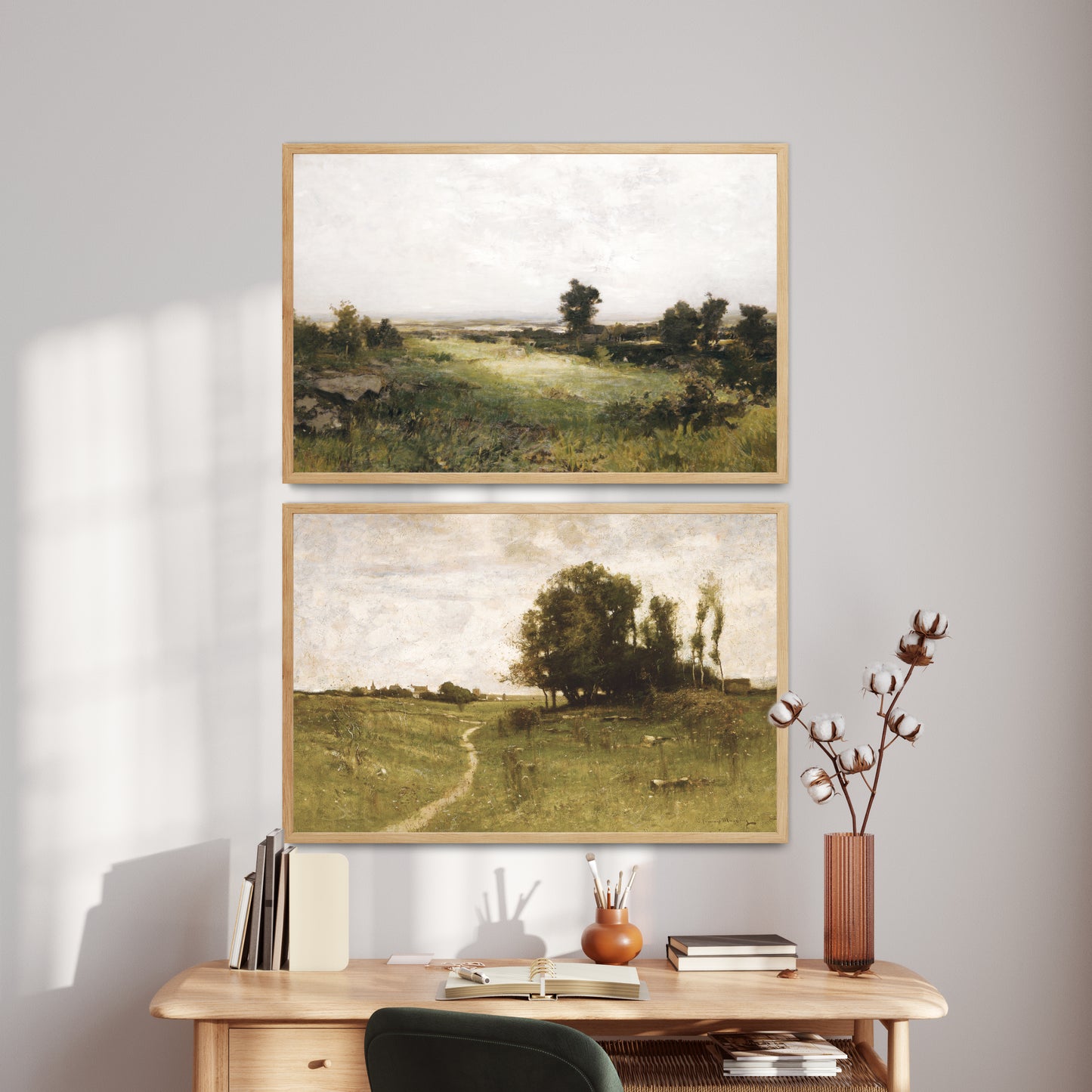 Printable Vintage Gallery Wall Print Set of 10 Green Wall Art