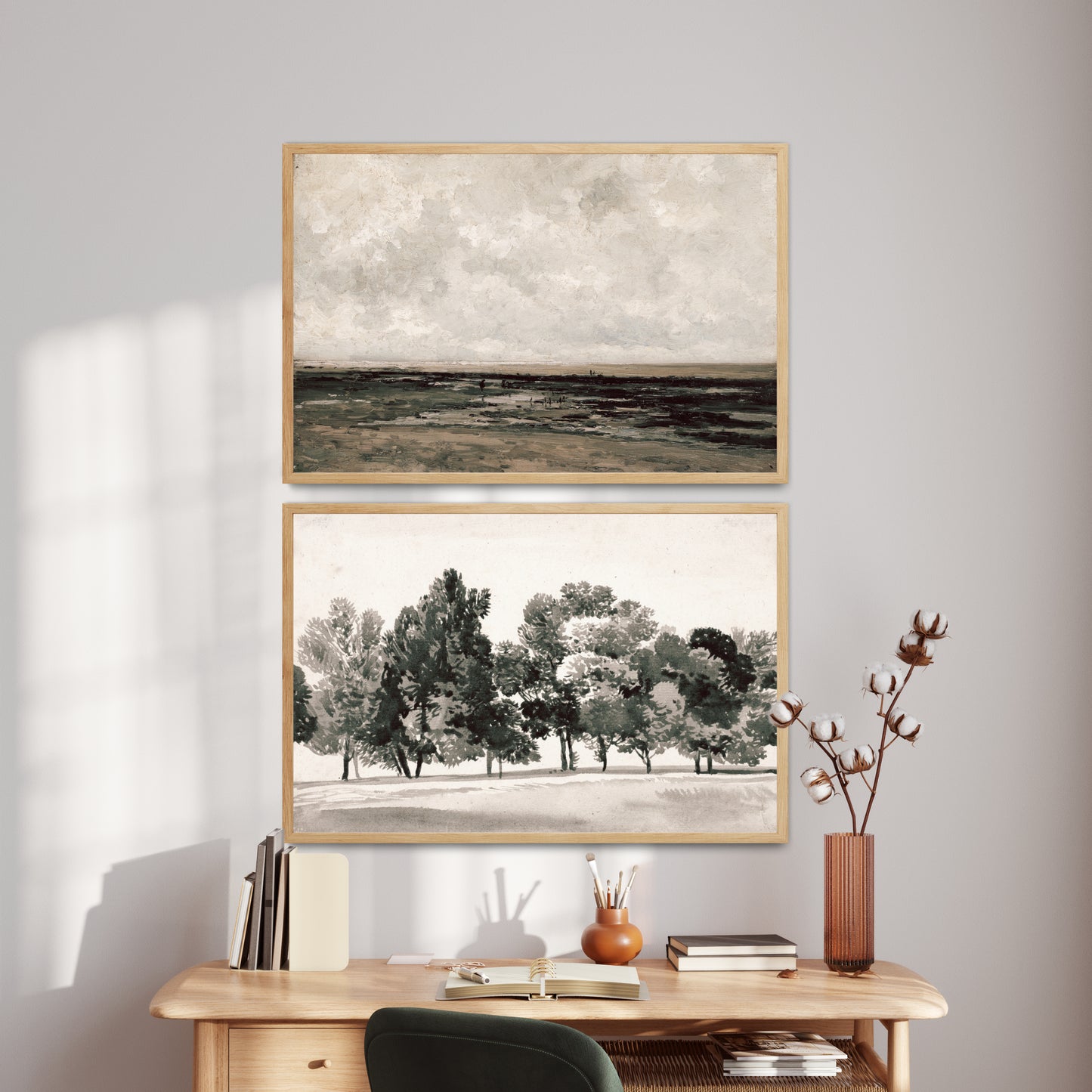 Printable Vintage Wall Art Minimalist Gallery Wall Print Set of 10