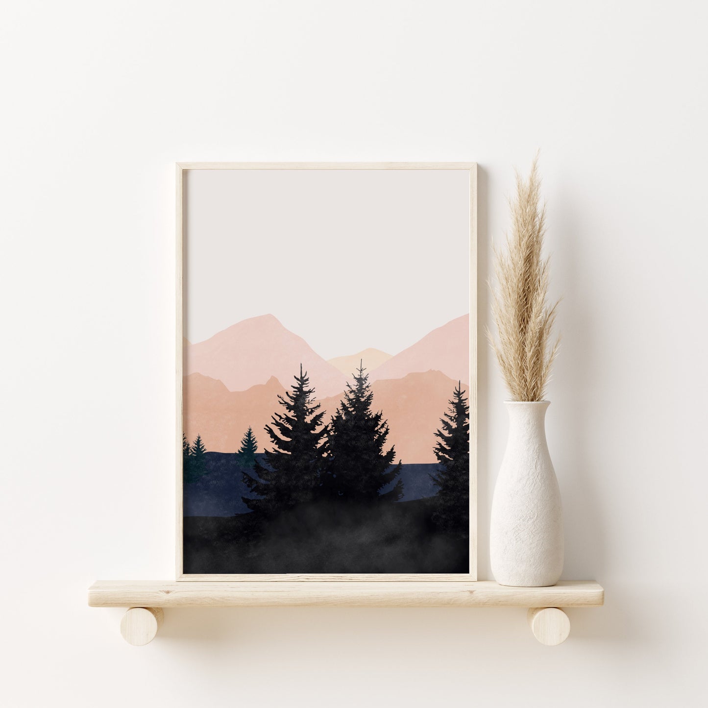 Printed Art Mountain Landscape Art Set