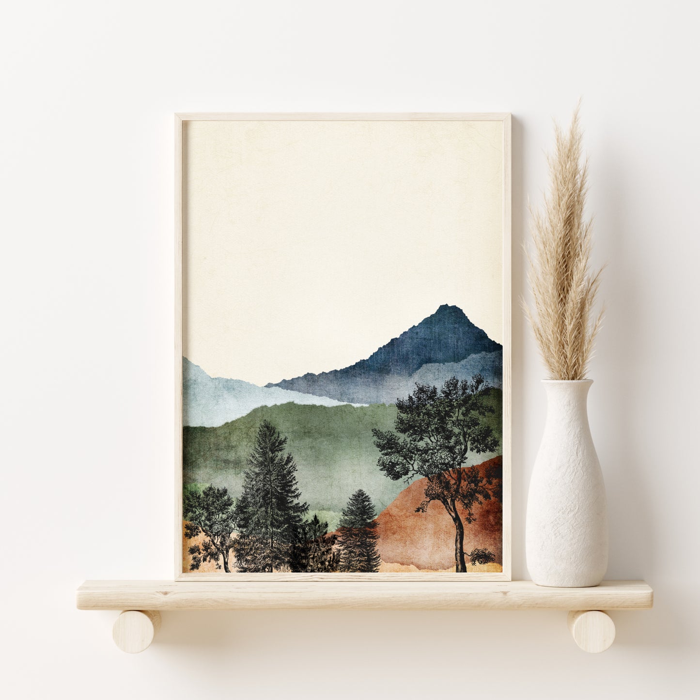 Printed Watercolor Landscape Set of 3 Prints