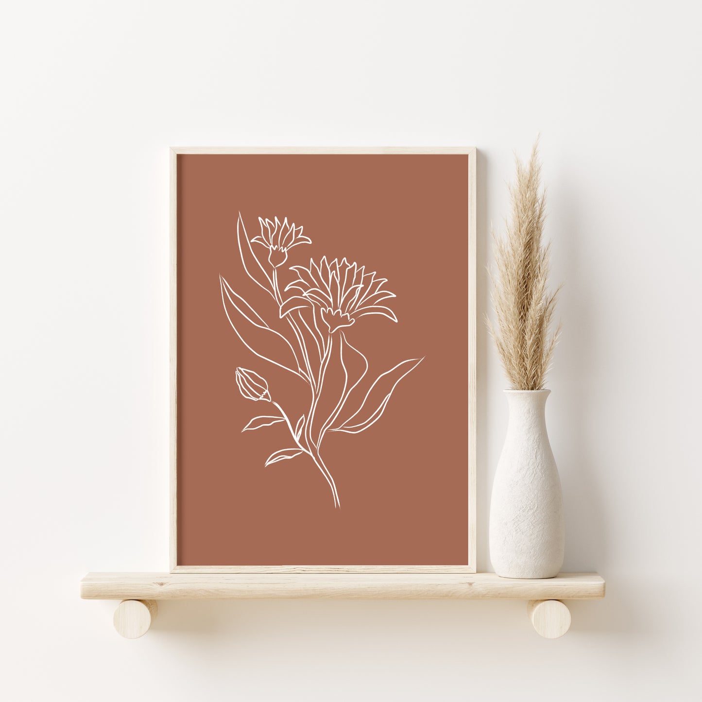 Printed Art Boho Sun and Moon Wall Art Set