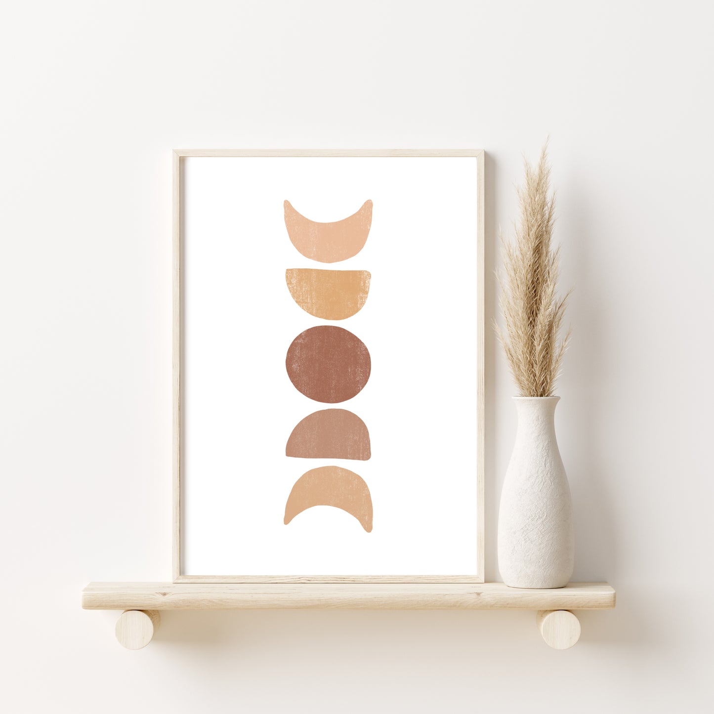Printed Art Boho Sun and Moon Wall Art Set