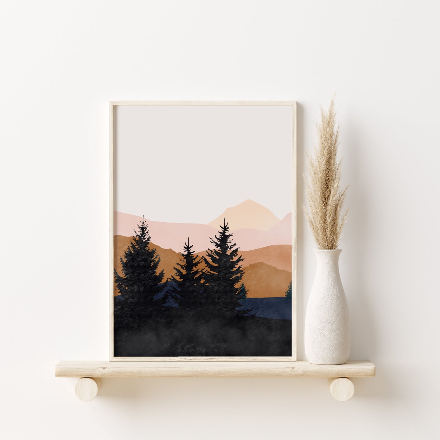 Printed Art Mountain Landscape Art Set