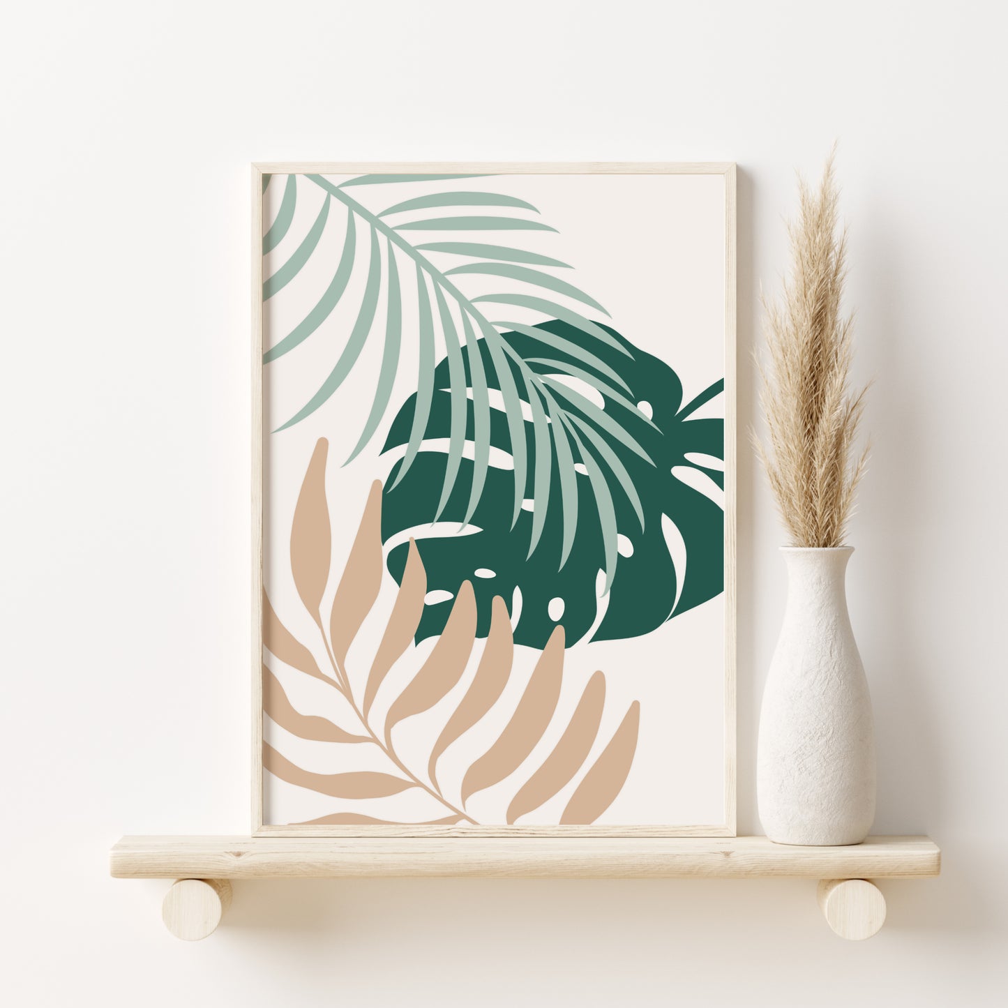 Sage Green Boho Decor Gallery Wall Art Set