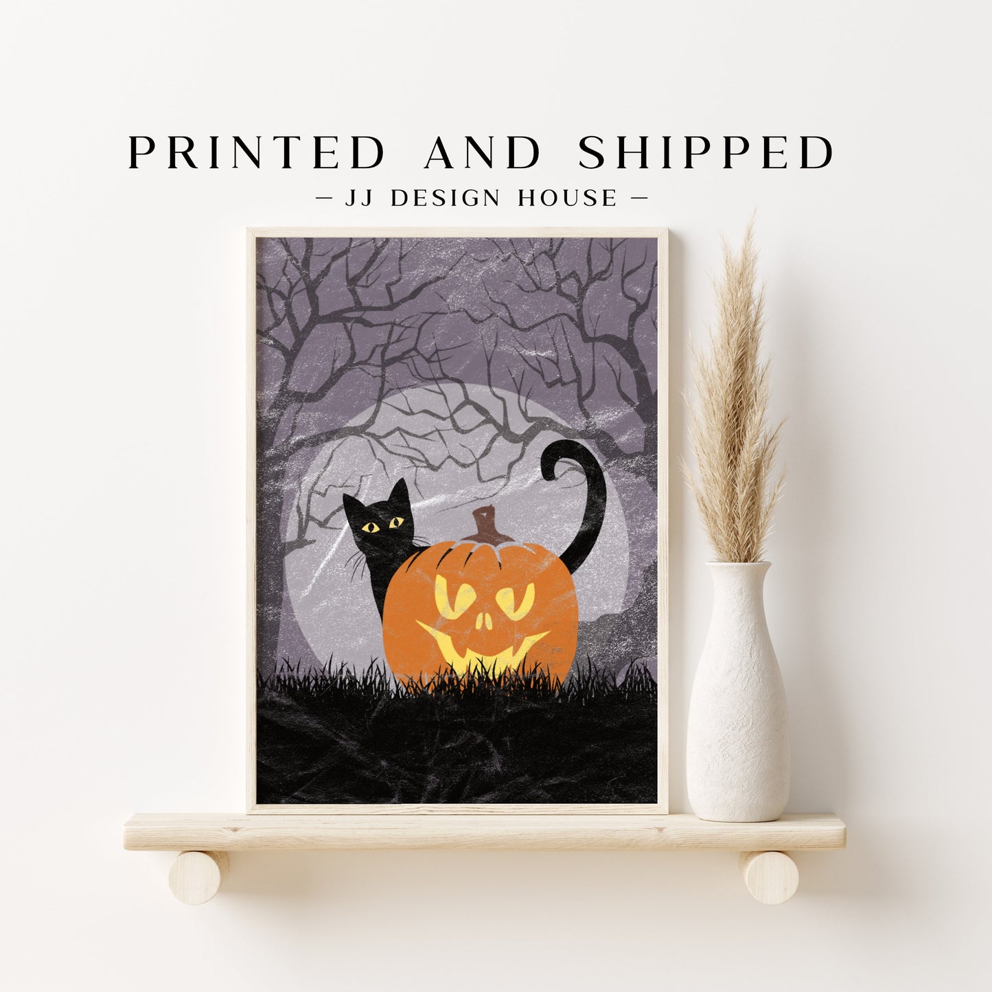 Printed Art Halloween Decor Art Gallery Set of 8