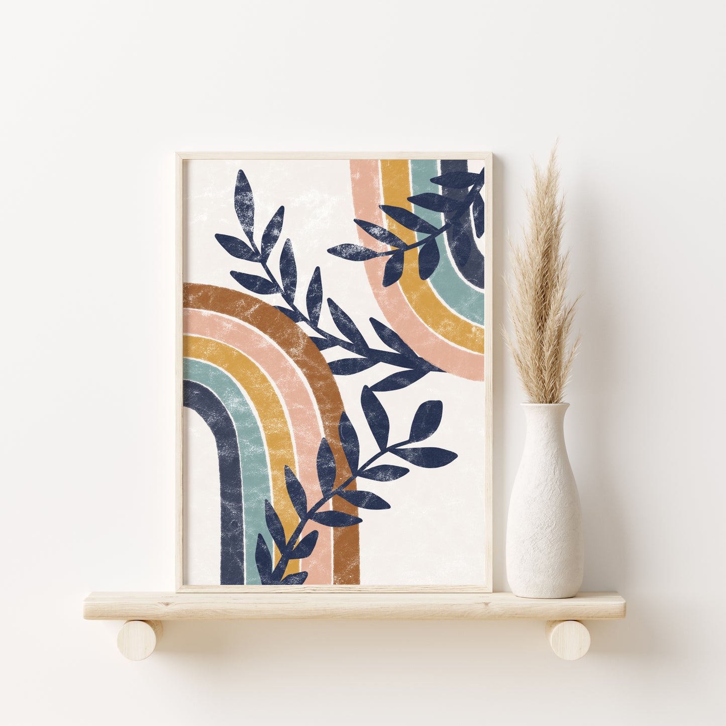 Printed Art Blue Boho Decor Gallery Wall Art Set