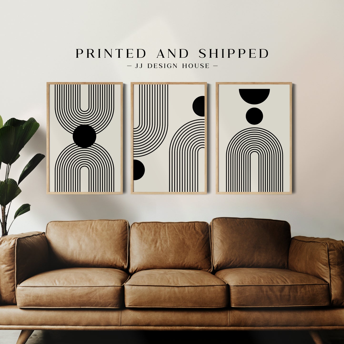 Printed Abstract Arches Set of 3 Prints