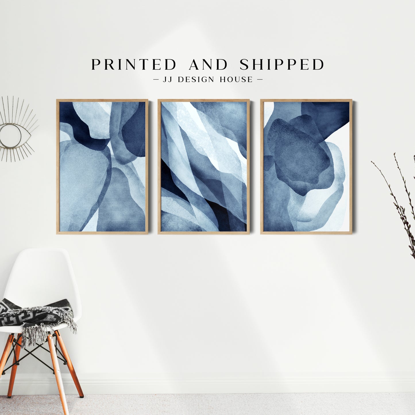 Printed Navy Blue Soft Mods Set of 3 Prints