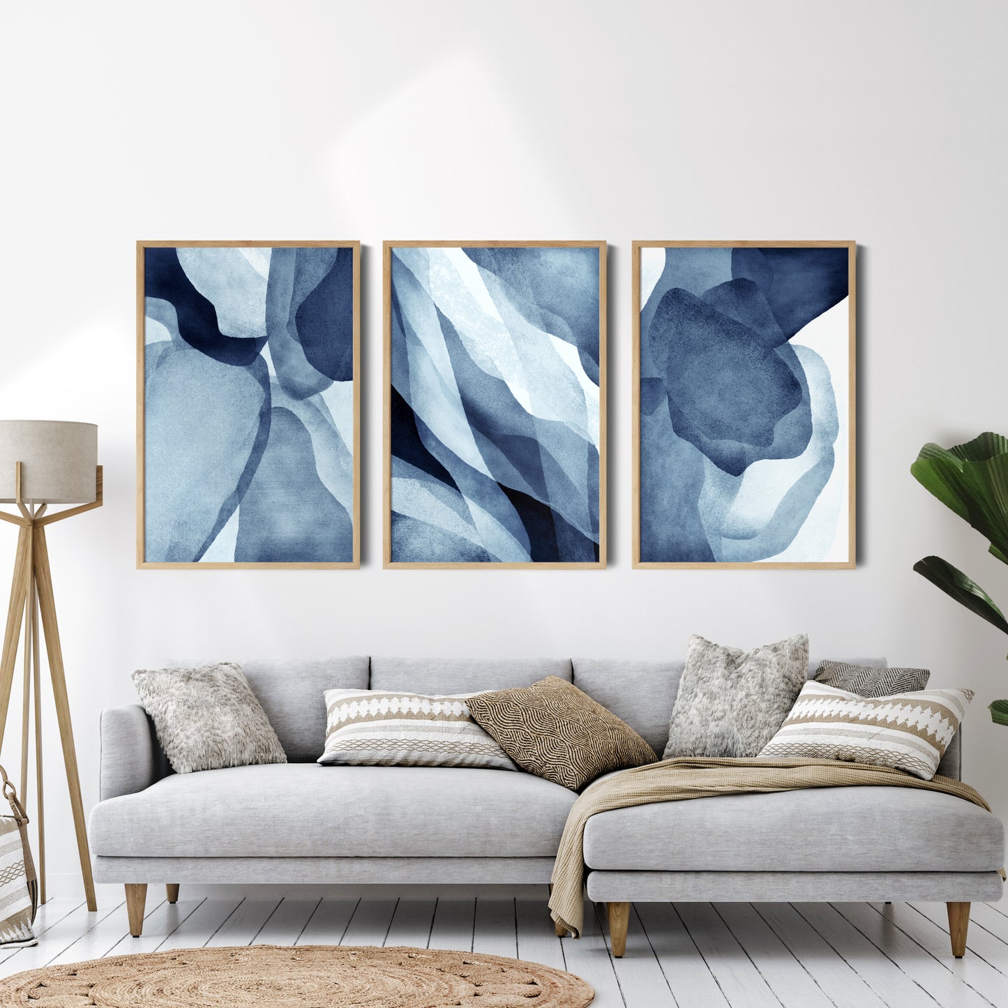 Printed Navy Blue Soft Mods Set of 3 Prints
