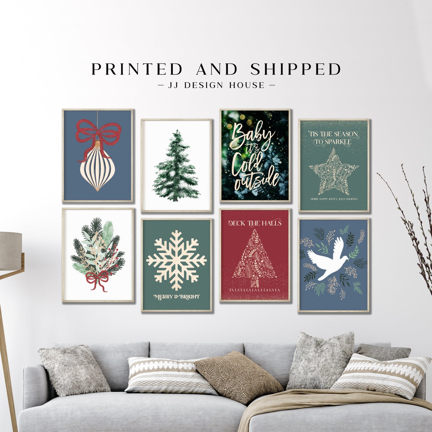 Printed Art Classic Christmas Prints Set