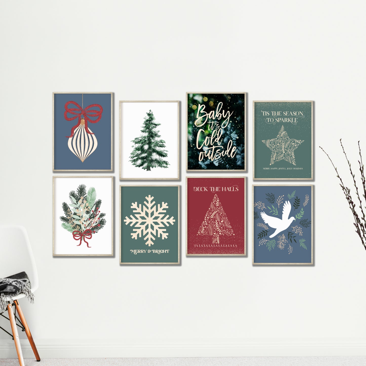 Printed Art Classic Christmas Prints Set