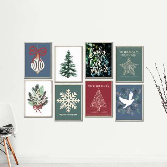 Printed Art Classic Christmas Prints Set