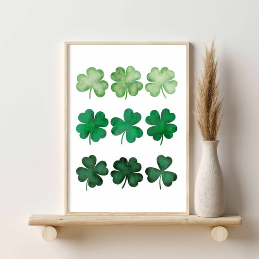 Printed St Patrick's Day Shamrock Wall Art