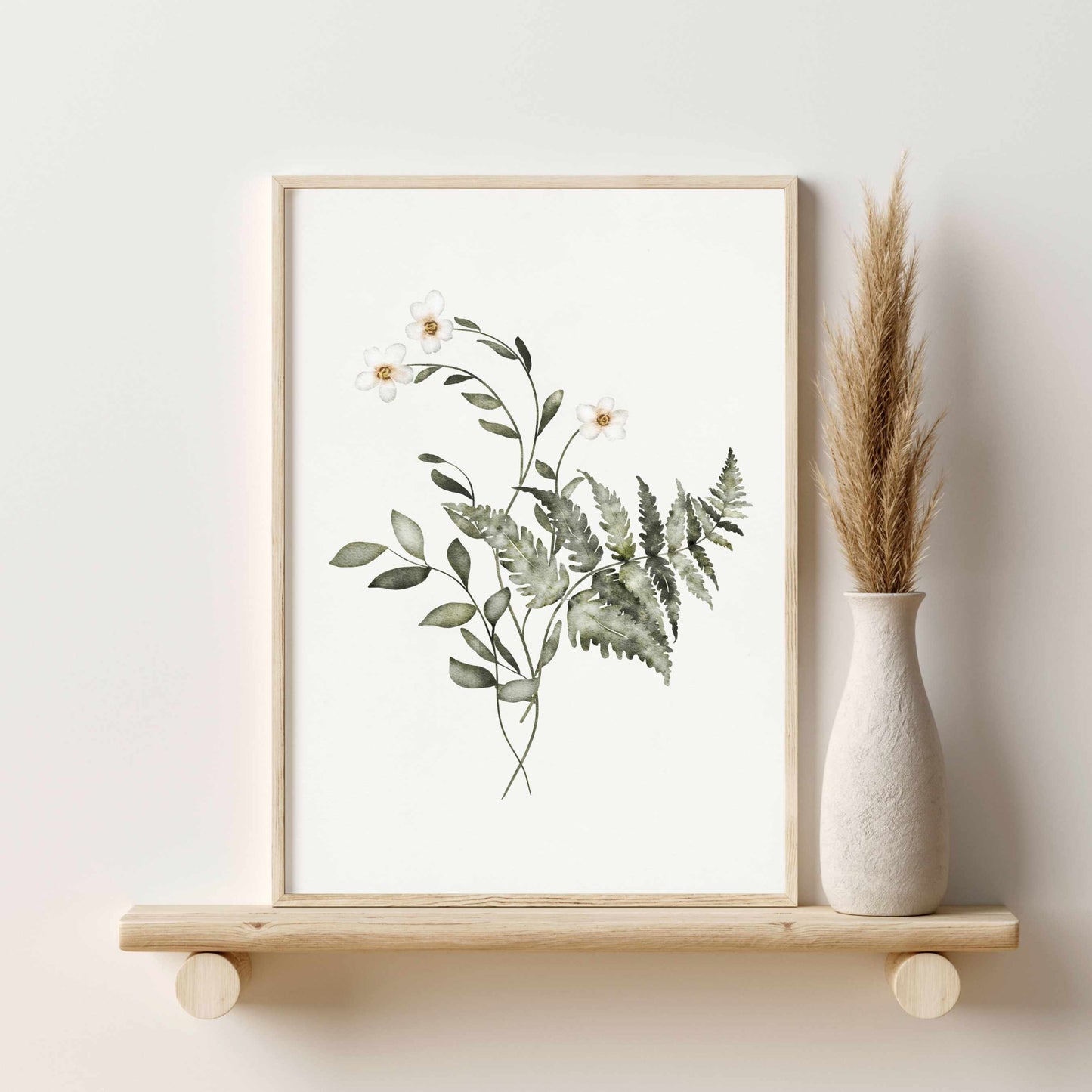 Printable Watercolor Botanical Wall Art Set of 3