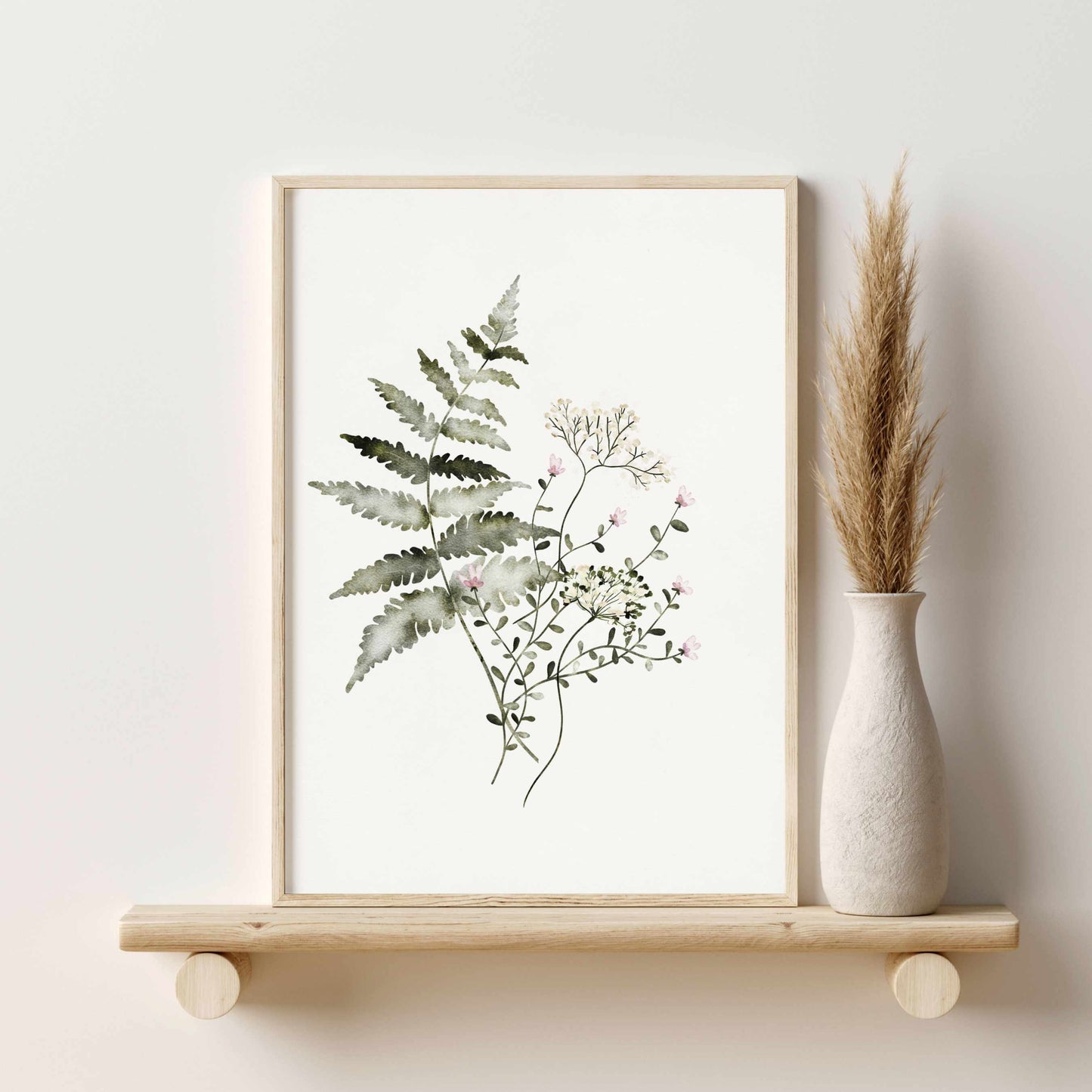 Printable Watercolor Botanical Wall Art Set of 3