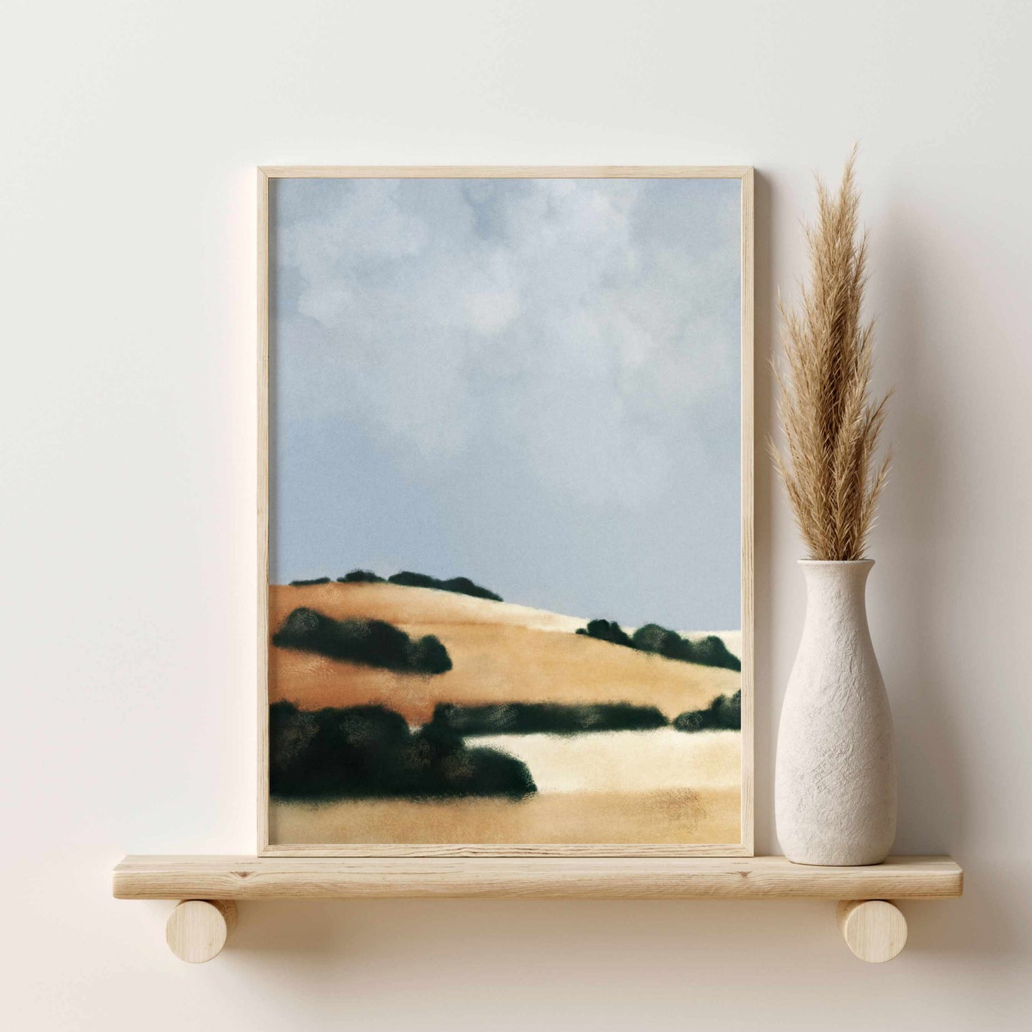 Printable Minimalist Meadow Wall Art Set of 3