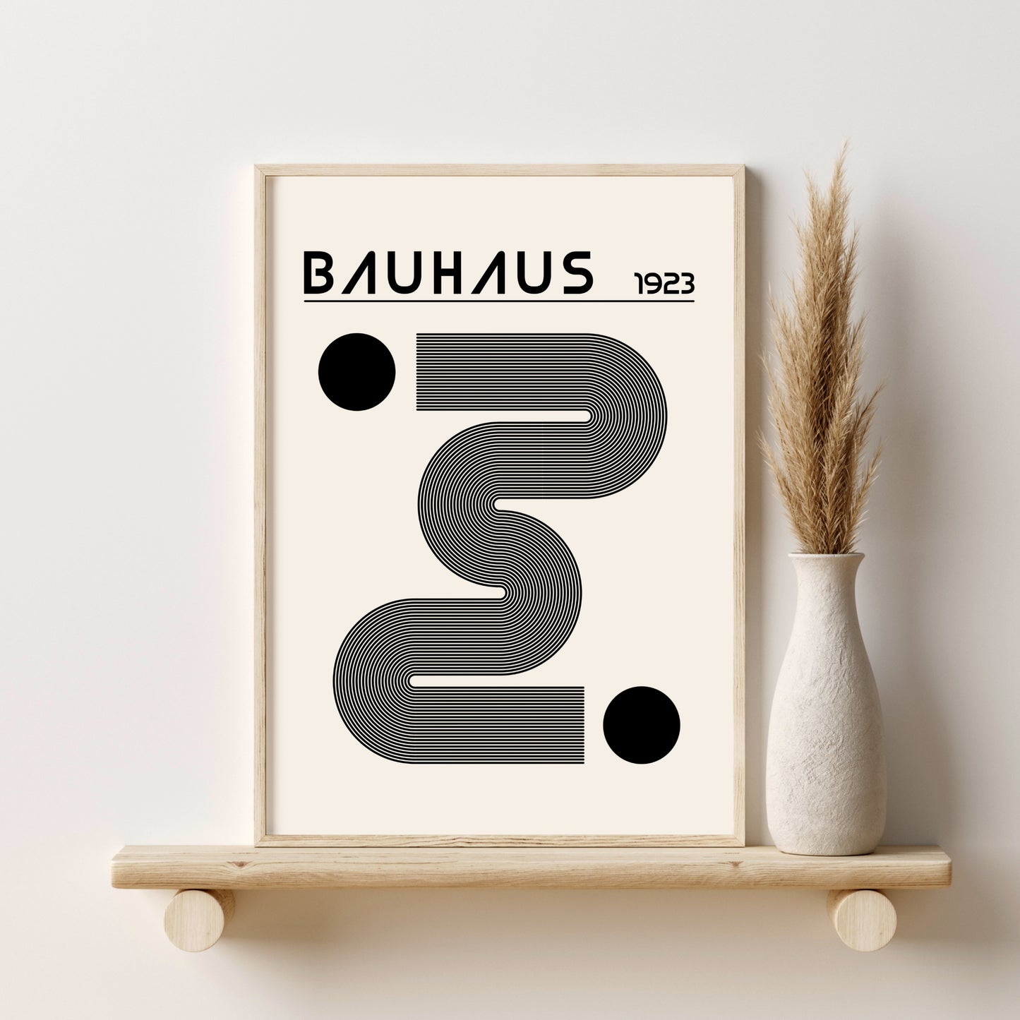 Printed Bauhaus Mid Century Modern Wall Art Set of 6 Prints