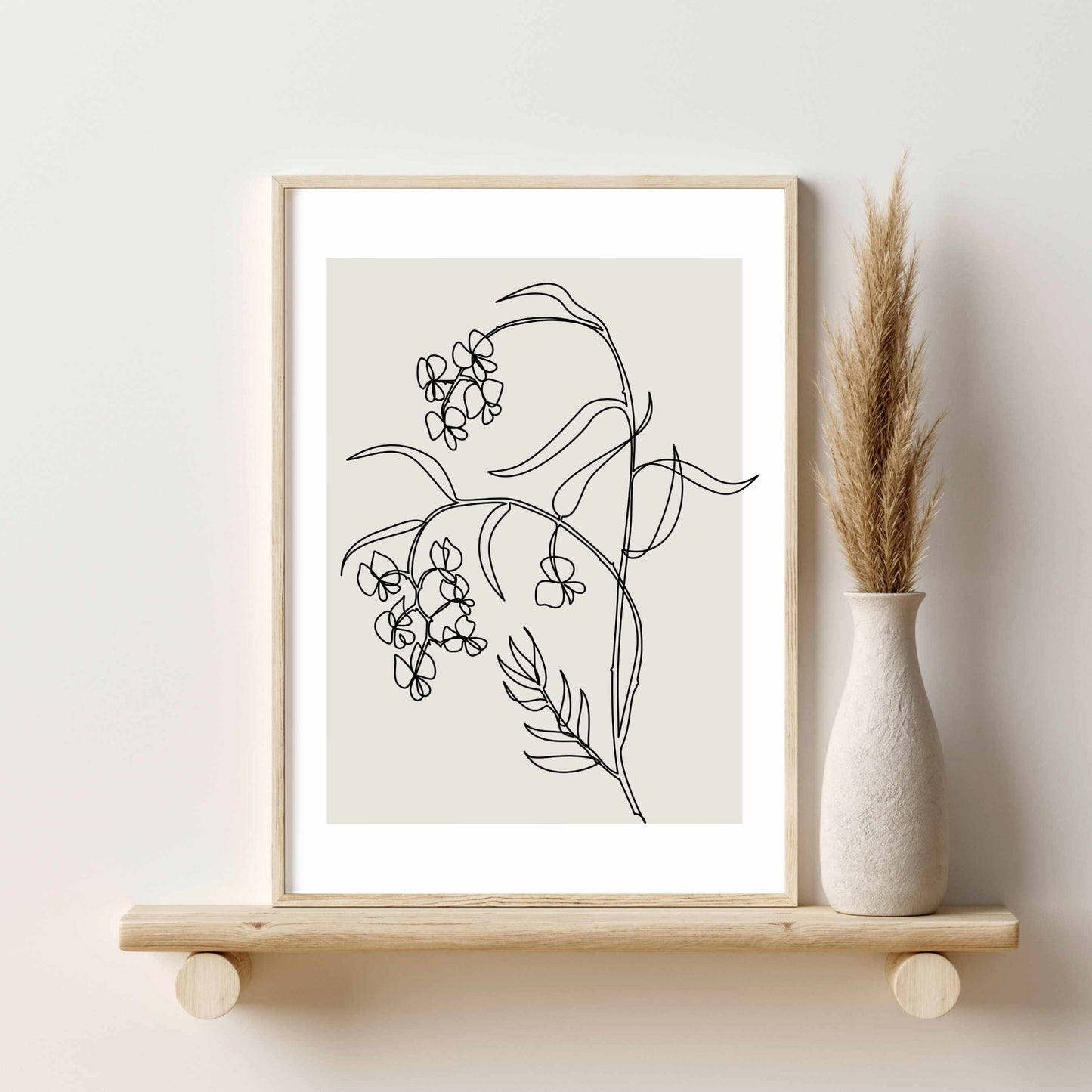 Printed Abstract Neutral Wall Art Set of 3 Prints