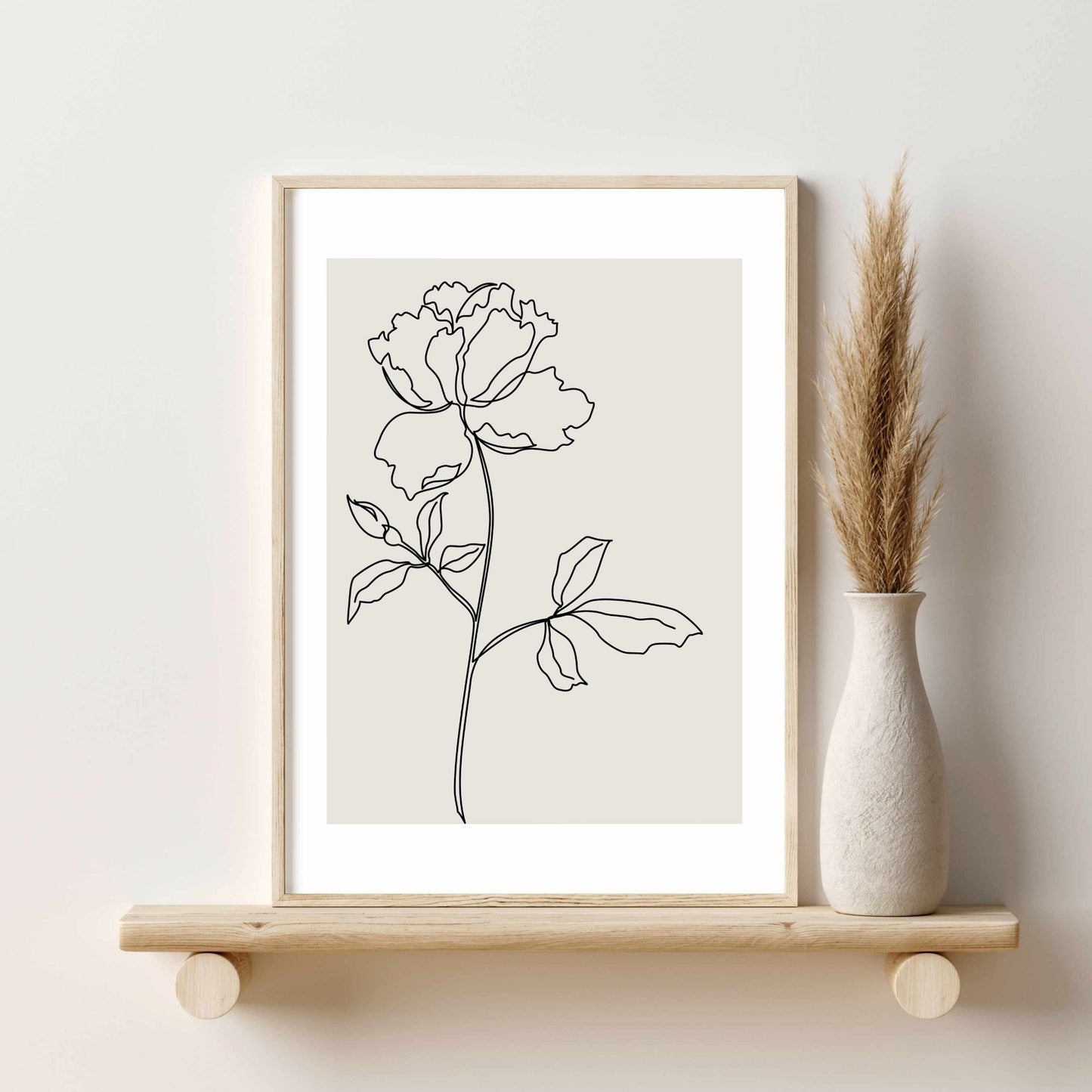 Printed Abstract Neutral Wall Art Set of 3 Prints