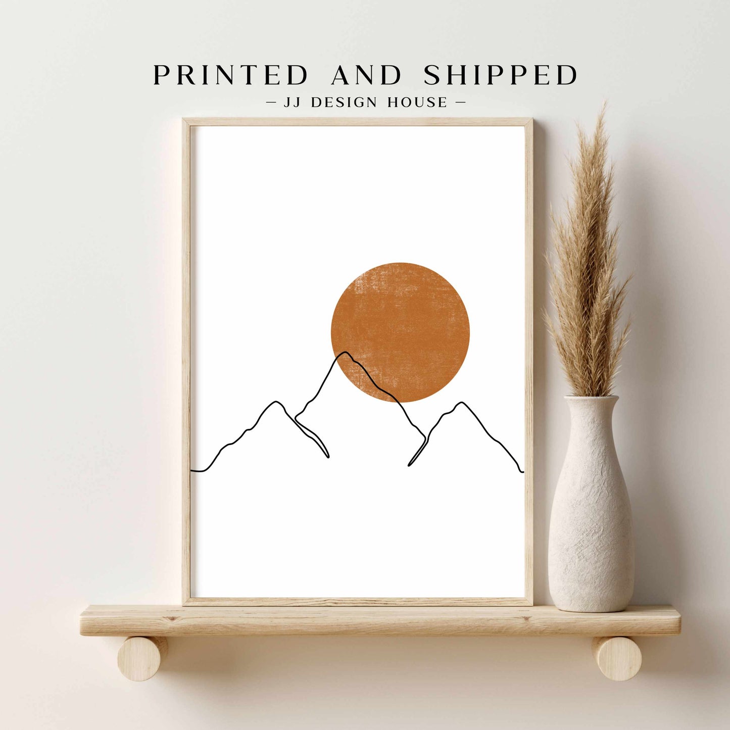 Printed Minimalist Mountain Wall Art