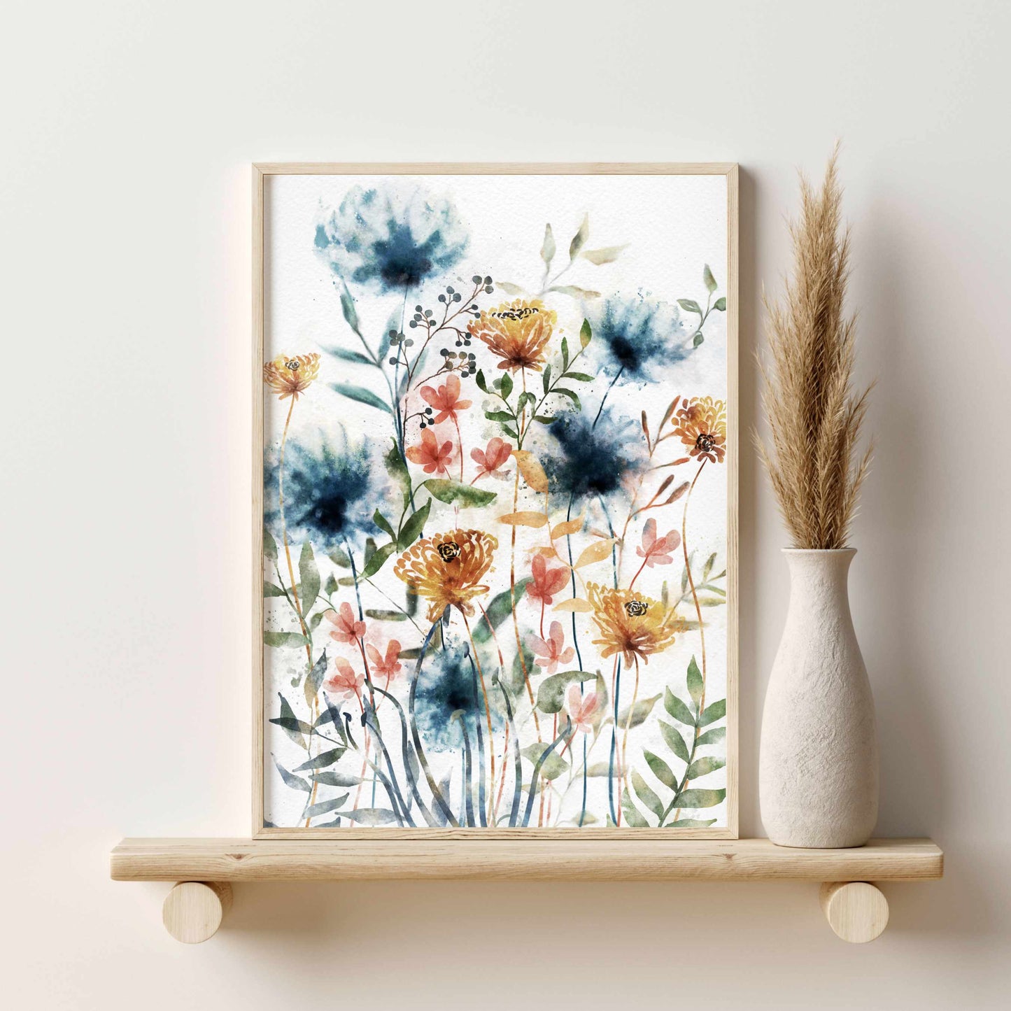 Printed Wildflowers Field of Flowers Set of 3 Prints