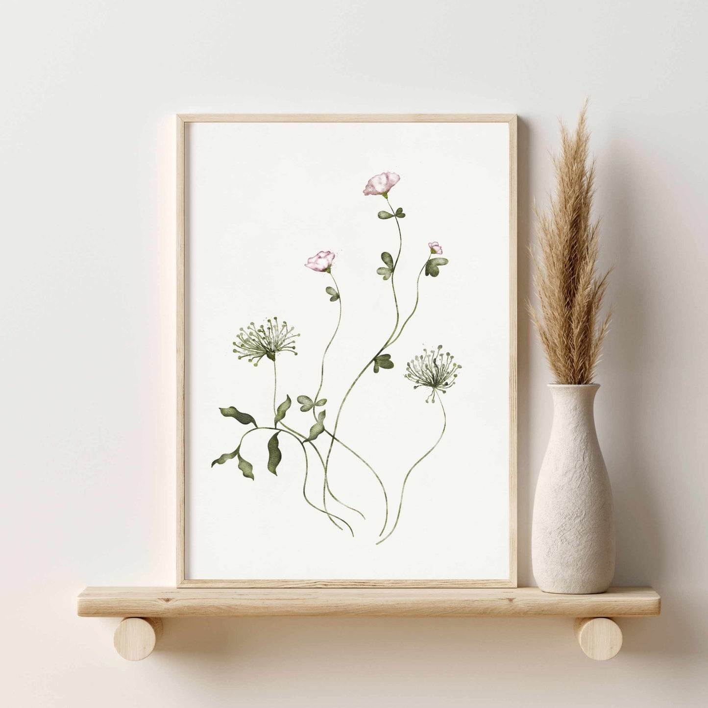 Printable Watercolor Botanical Wall Art Set of 3