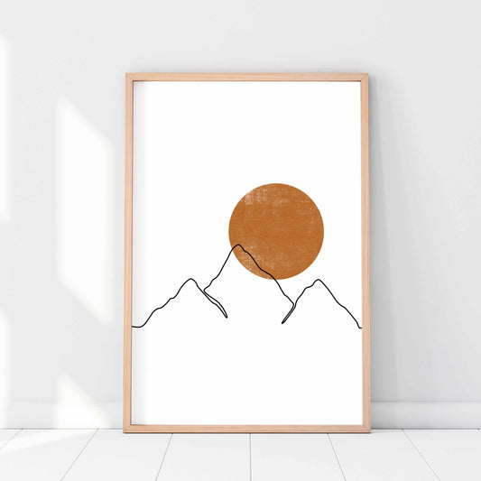 Printed Minimalist Mountain Wall Art