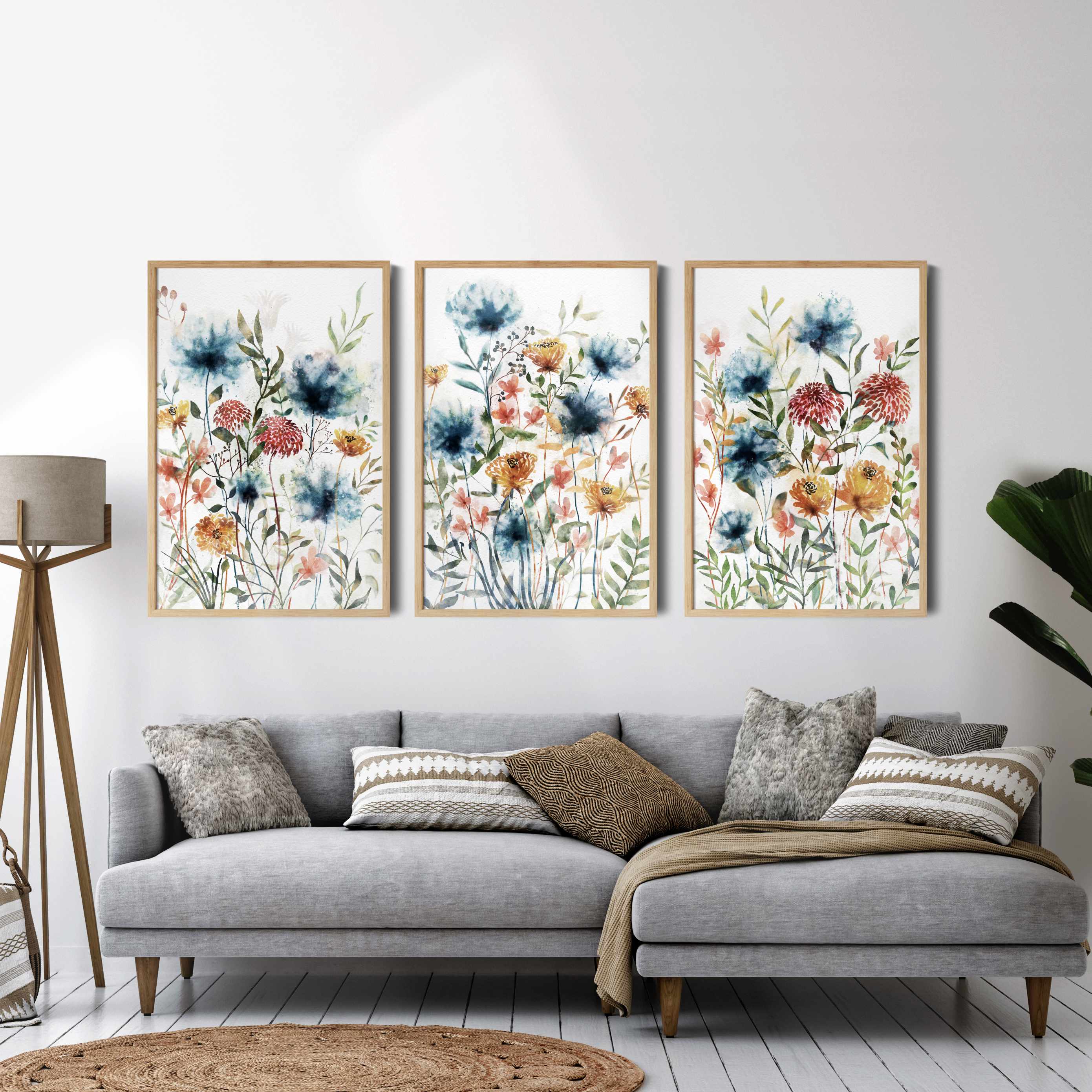 Printable Watercolor Wildflowers Set of 3 – JJ Design House