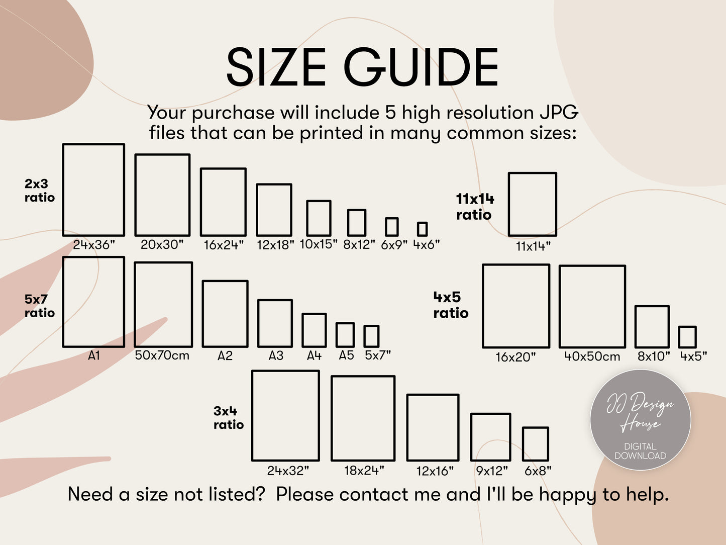 Printable Black Beige Mud Cloth Abstract Wall Art Set of 3