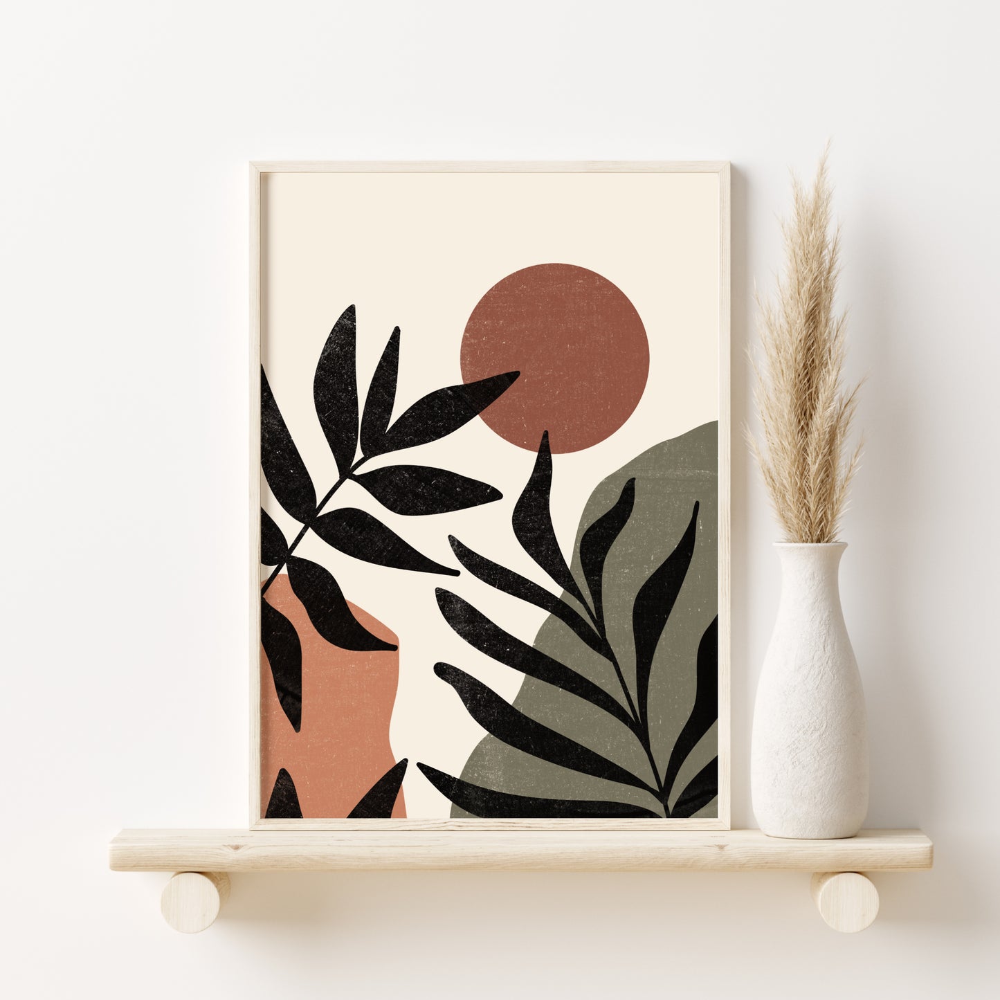 Printed Art Mid Century Modern Plants Gallery Art Set
