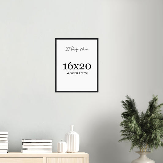 16x20 Inch Individual Black, White, or Natural Wood Color Wooden Frame