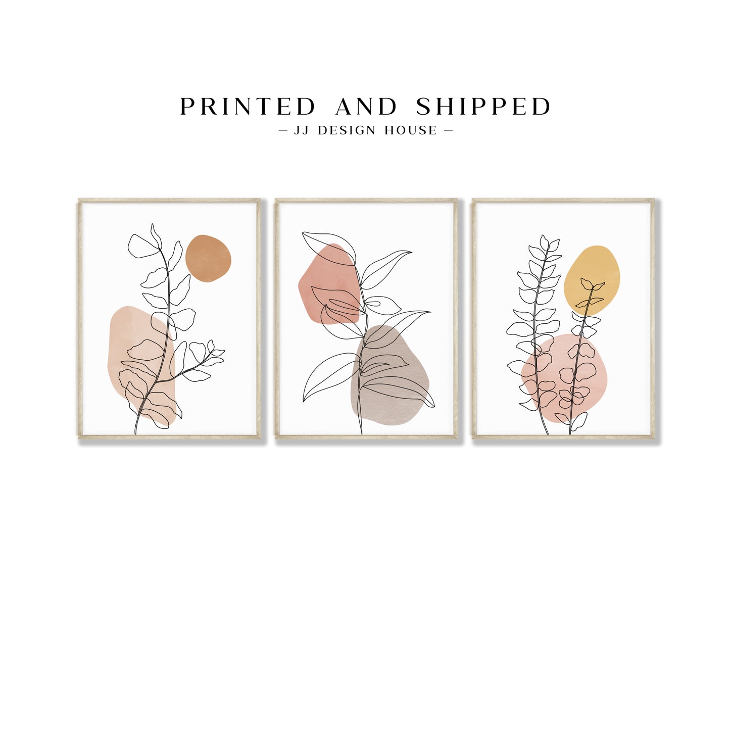 Printed Art Abstract Botanical Wall Art Set
